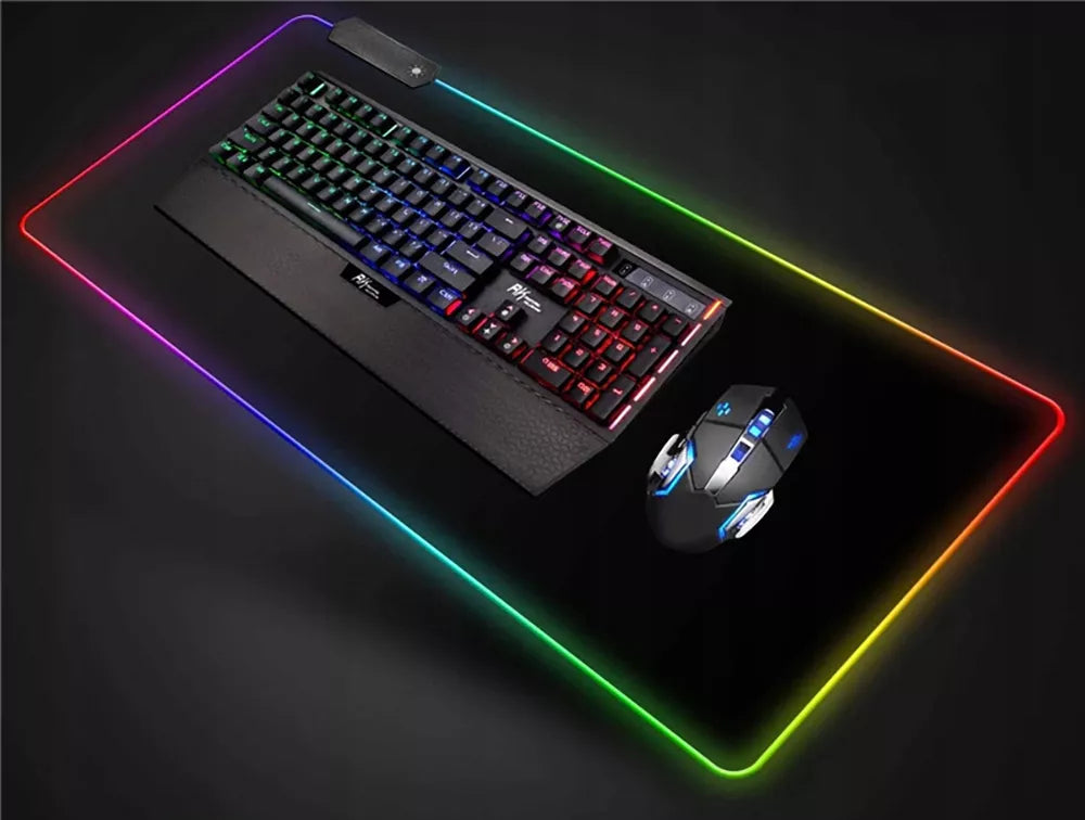 Žaidimų pelės kilimėlis su LED RGB apšvietimu