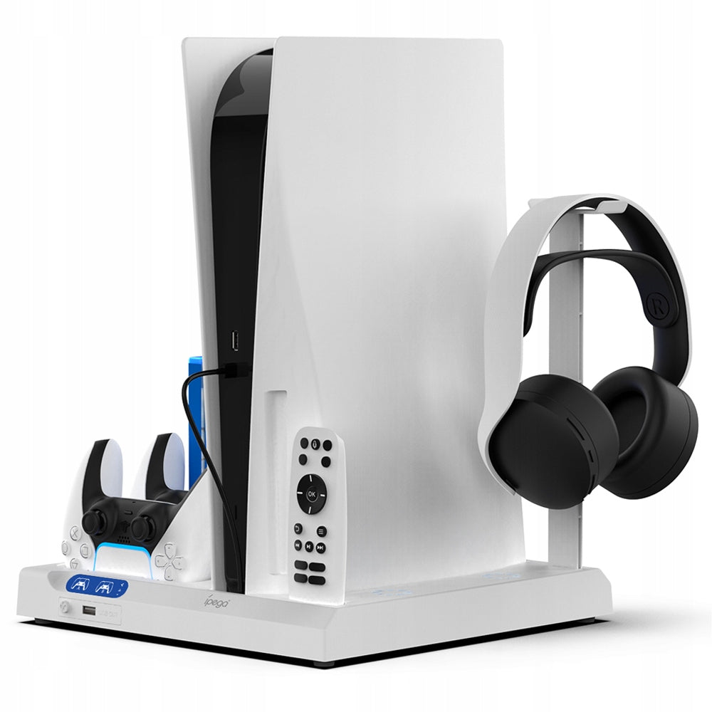 Aušinimo stotelė iPega stovas Sony PS5 Pro Slim, 2 valdikliams, ausinėms, pulteliui