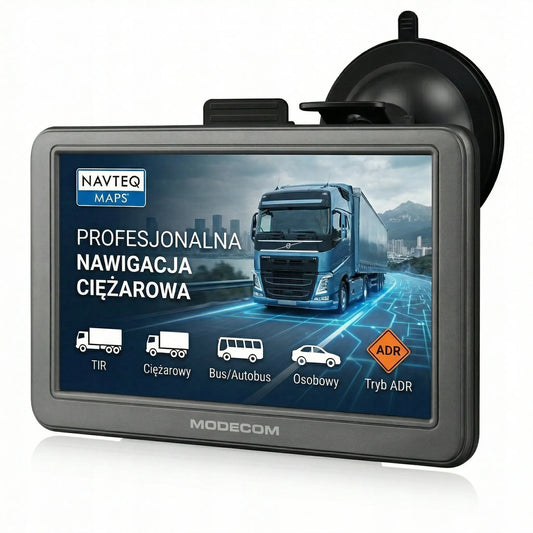 7 colių sunkvežimių navigacija MODECOM CX 7.0 TRUCK TIR BUS su fotoradarais 2026