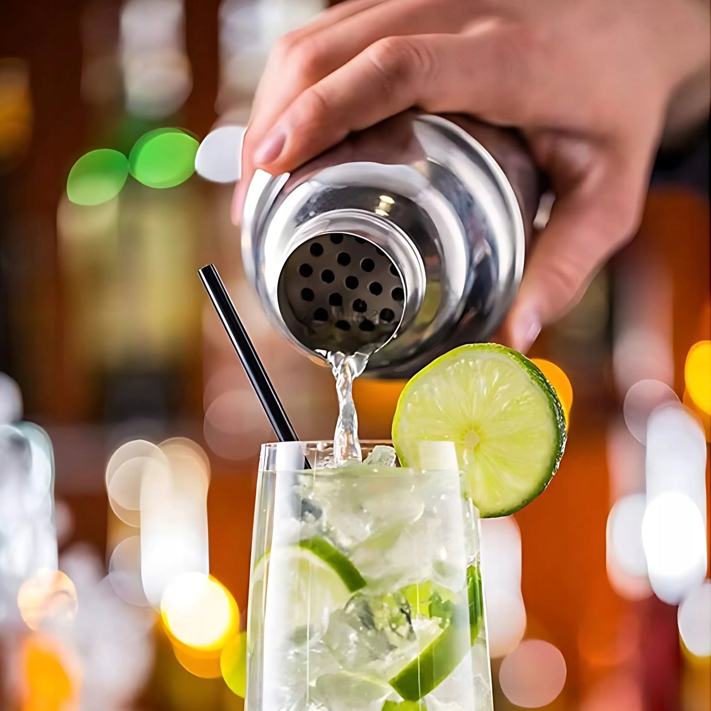 PROFESIONALUS BARMENO RINKINYS GĖRIMŲ SHAKERIS DOVANA 750 ML