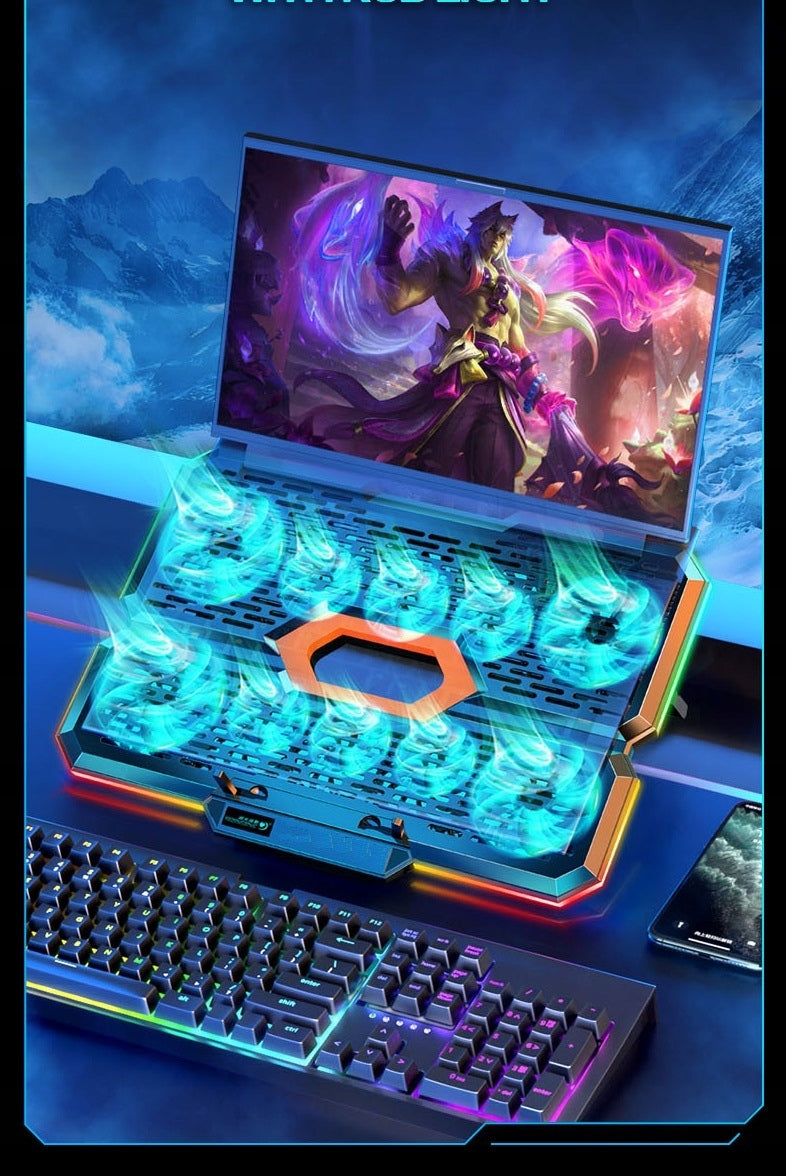 Aušinantis stovas nešiojamam kompiuteriui 12-17' su 10 ventiliatorių