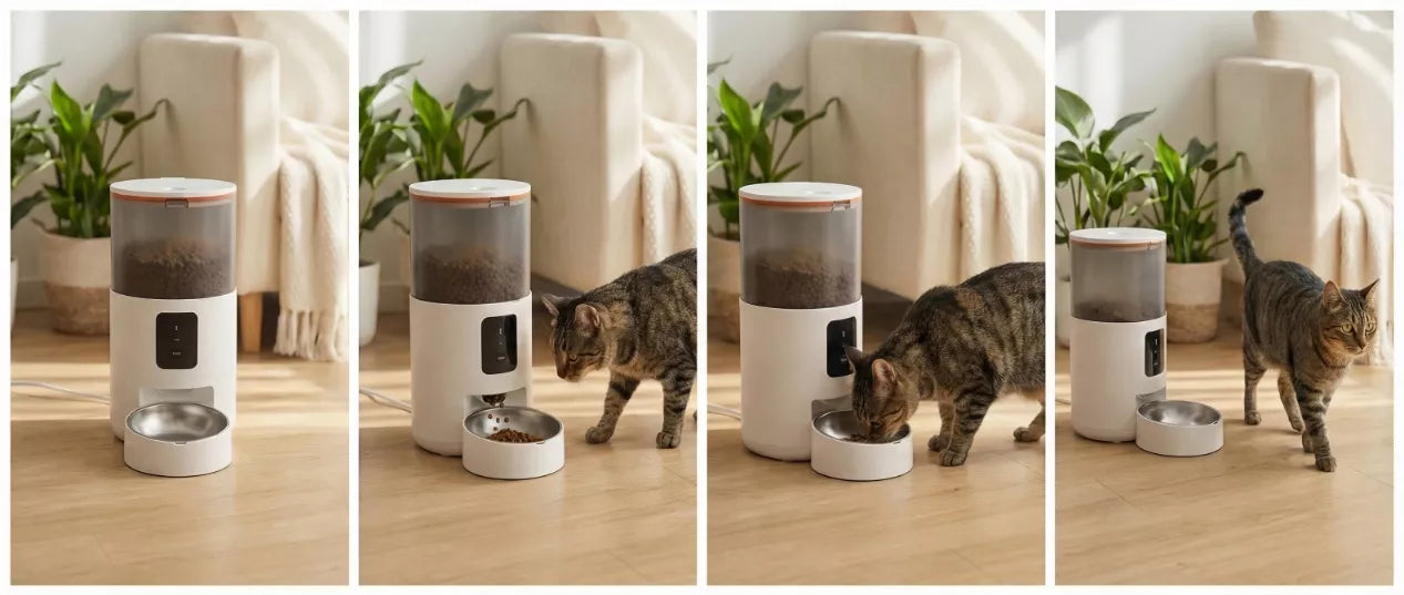 AUTOMATINIS KATĖS IR ŠUNS MAISTO DOZATORIUS, 3L MAITINIMO DOZATORIUS - WIFI