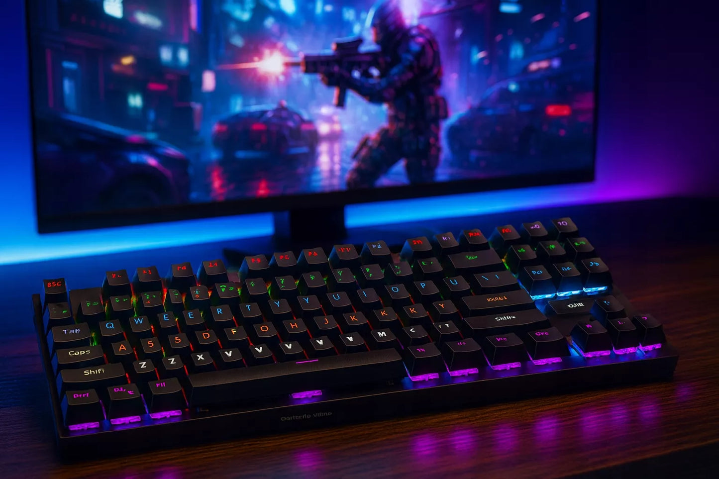 Mechaninė žaidimų klaviatūra su RGB apšvietimu PANTHERISE 87 CLICKSTORM