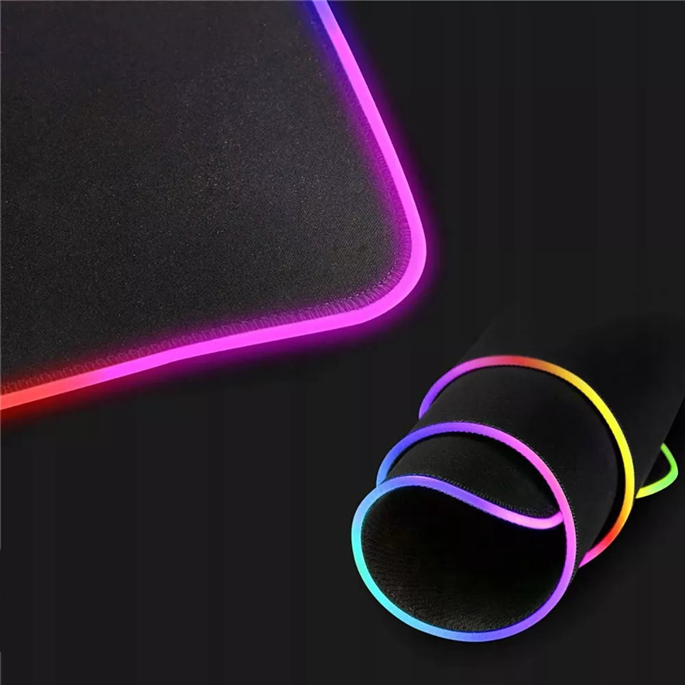 Žaidimų pelės kilimėlis su LED RGB apšvietimu