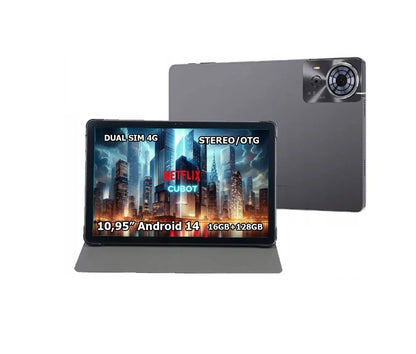 Planšetė Cubot Tab 70, Android, 10,95", 16/128 GB, LTE 4G, GPS, WiFi + klaviatūra ir pelė