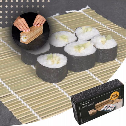 Startinis sushi rinkinys – lazdelės, kilimėlis, maker Bazooka, dovana