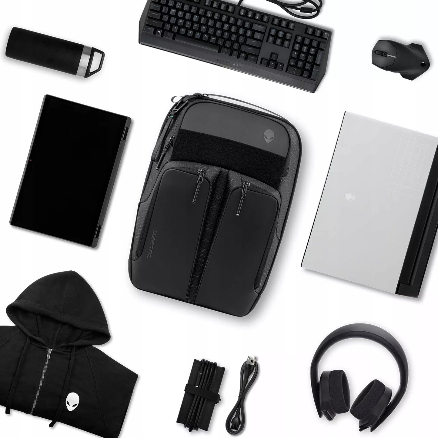 Nešiojamo kompiuterio dėklas žaidėjams Dell Alienware 17 Gaming, RFID apsauga, tinka 15–18" įrenginiams