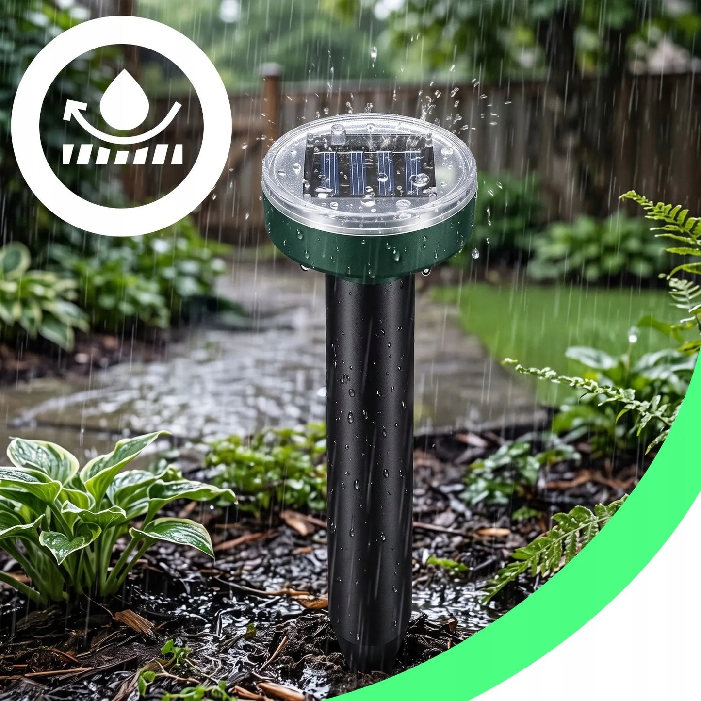 8 vnt. galingų saulės energija maitinamų kurmių ir pelėnų atbaidiklių sodui