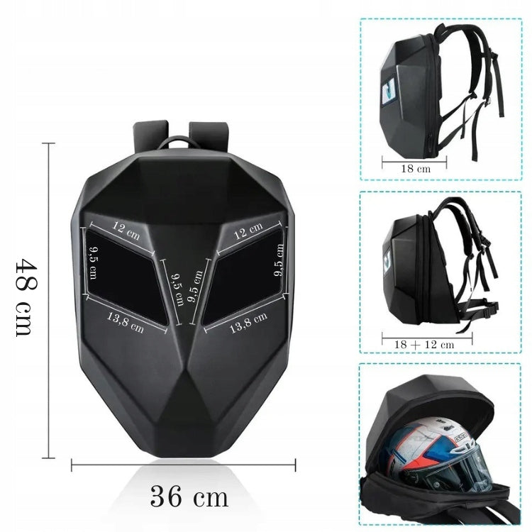 MOTOCIKLO KUPRINĖ SU LED AKIMIS NEPERŠLAMPAMA MOTOCIKLININKŲ ŠALMUI EKRANAS BLUETOOTH