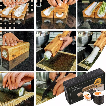 Startinis sushi rinkinys – lazdelės, kilimėlis, maker Bazooka, dovana
