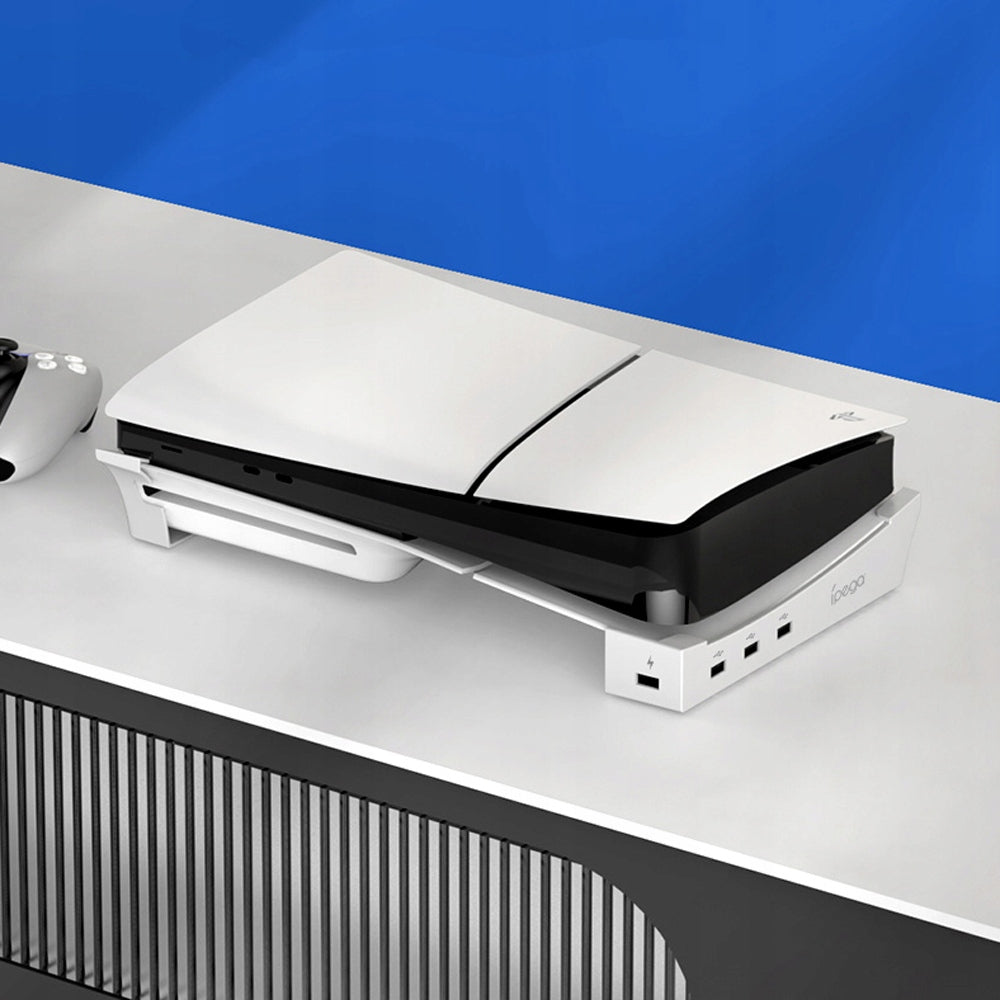 Horizontali stovas iPega PlayStation 5 PS5 Slim Pro+ su 4 papildomais USB