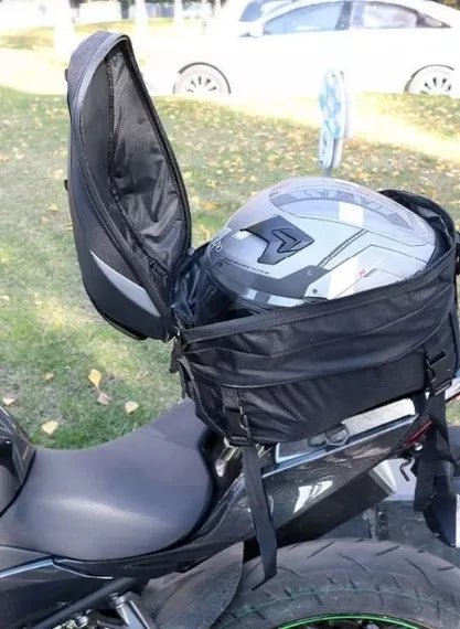 Neperšlampantis šalmo krepšys motociklo sėdynei, kuro bakui  3-in-1
