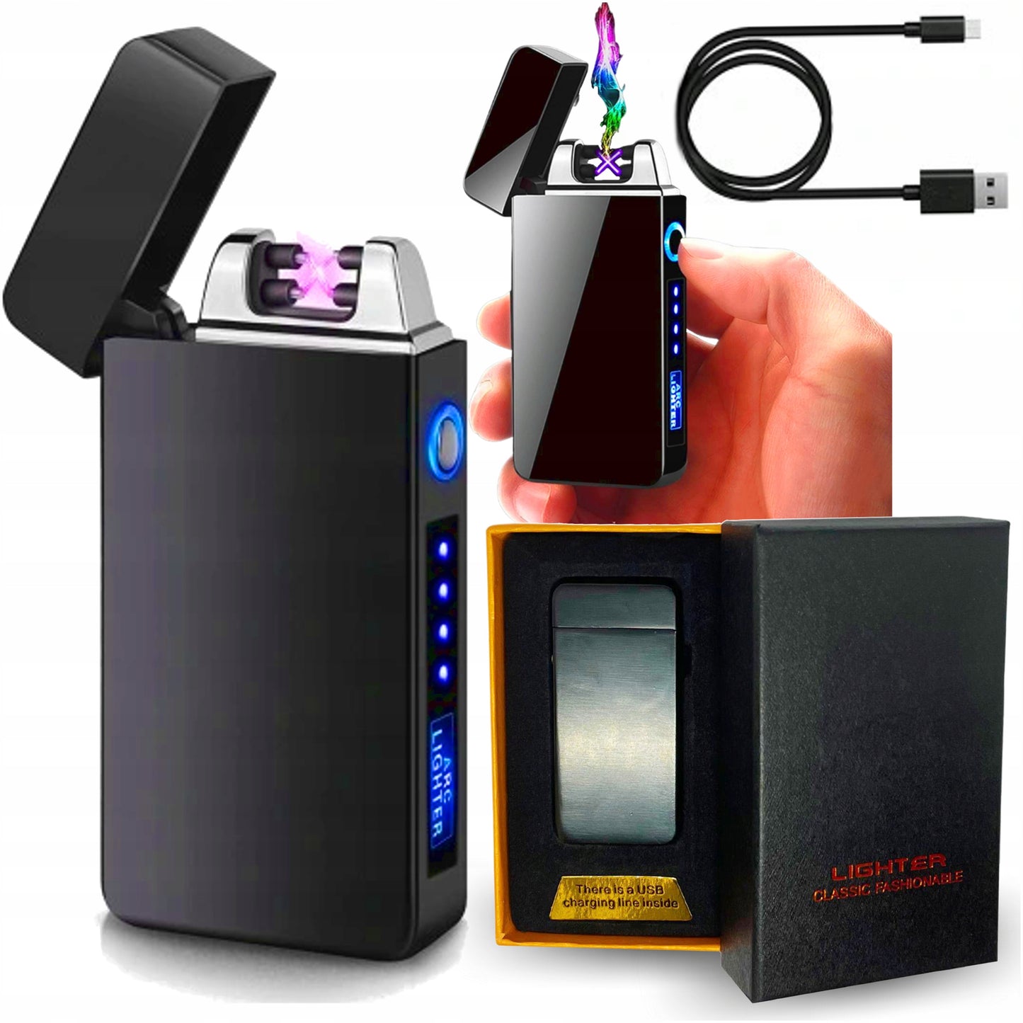 Plazminis Elektrinis Uždegiklis su USB Įkrovimu – Modernus ir Elegantiškas