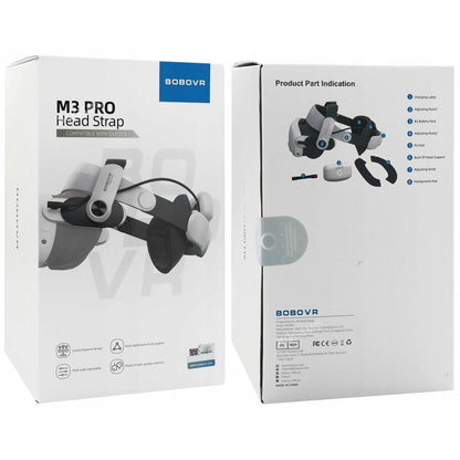 Atraminimo dirželis BOBOVR M3 Pro Oculus Meta Quest 3/3s su maitinimo baterija