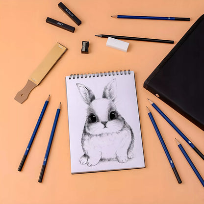PROFESIONALUS PIEŠTUKŲ SKETCHINGUI IR BRĖŽYMUI RINKINYS 32W1 PIEŠTUKAI + DĖKLAS