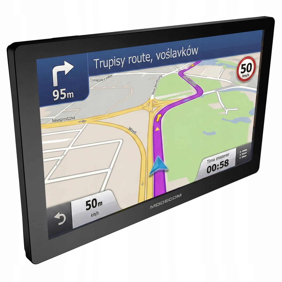 9 colių MODECOM CX 9.0 sunkvežimių navigacija TRUCK TIR BUS su fotoradarų perspėjimais
