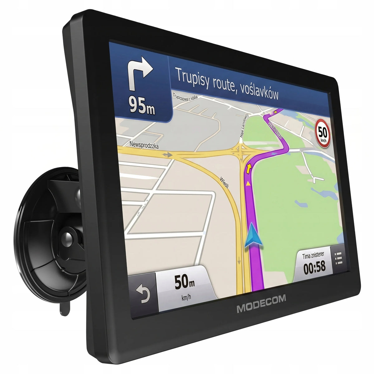9 colių MODECOM CX 9.0 sunkvežimių navigacija TRUCK TIR BUS su fotoradarų perspėjimais