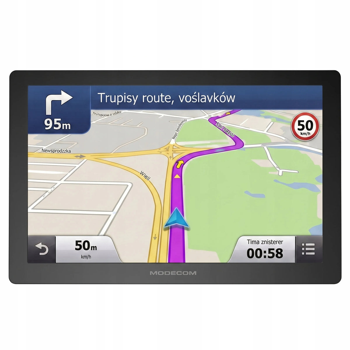 9 colių MODECOM CX 9.0 sunkvežimių navigacija TRUCK TIR BUS su fotoradarų perspėjimais