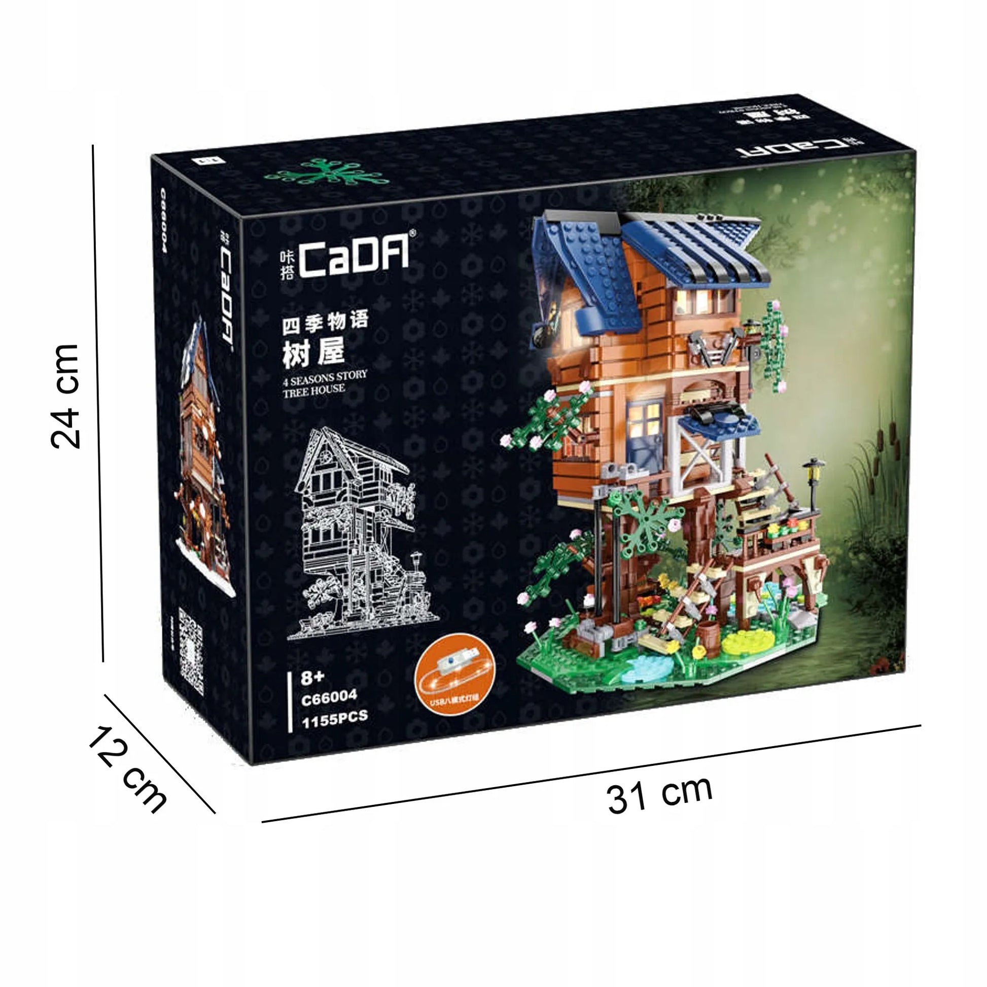 Konstruktorius Cada Four Seasons C66004W 4 Seasons Story Tree House 1155 vnt.
