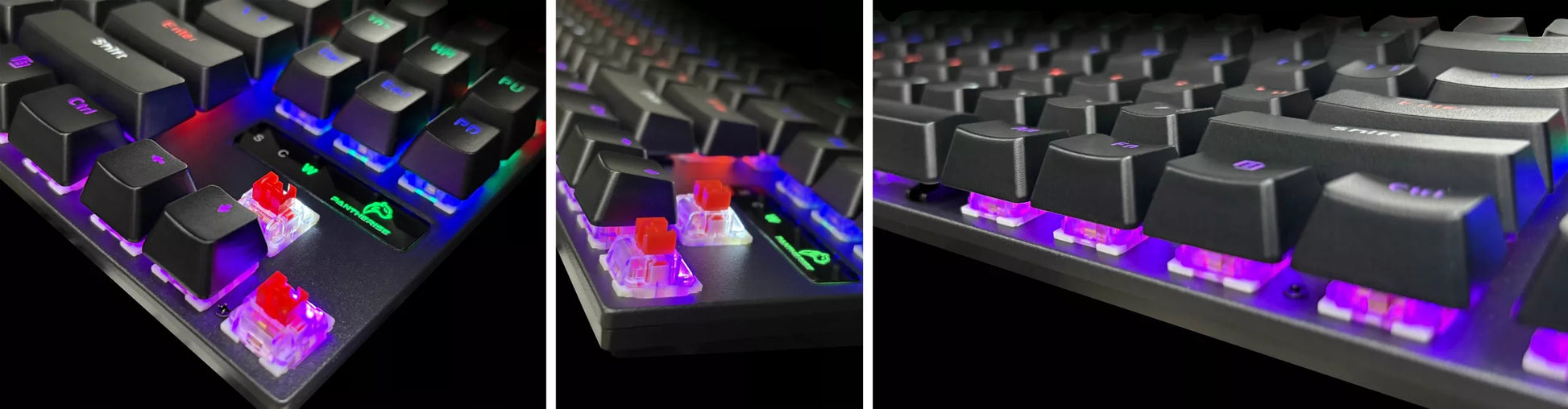 Mechaninė žaidimų klaviatūra su RGB apšvietimu PANTHERISE 87 CLICKSTORM
