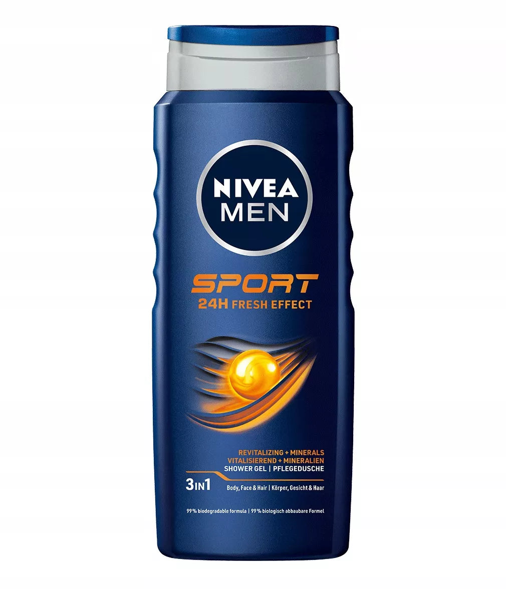 NIVEA MEN Vyriškas dušo želė - Prausiklis kūnui 500ml x5 + DOVANA