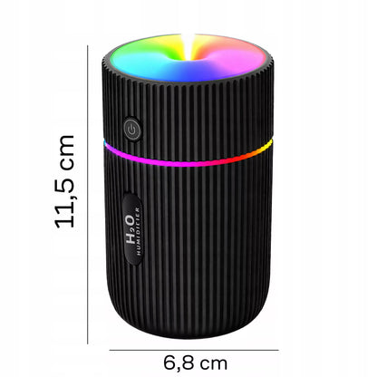 AUTOMOBILINIS ORO DRĖKINTUVAS, USB KVAPŲ DIFUZORIUS, RGB NAKTINĖ LEIDELĖ