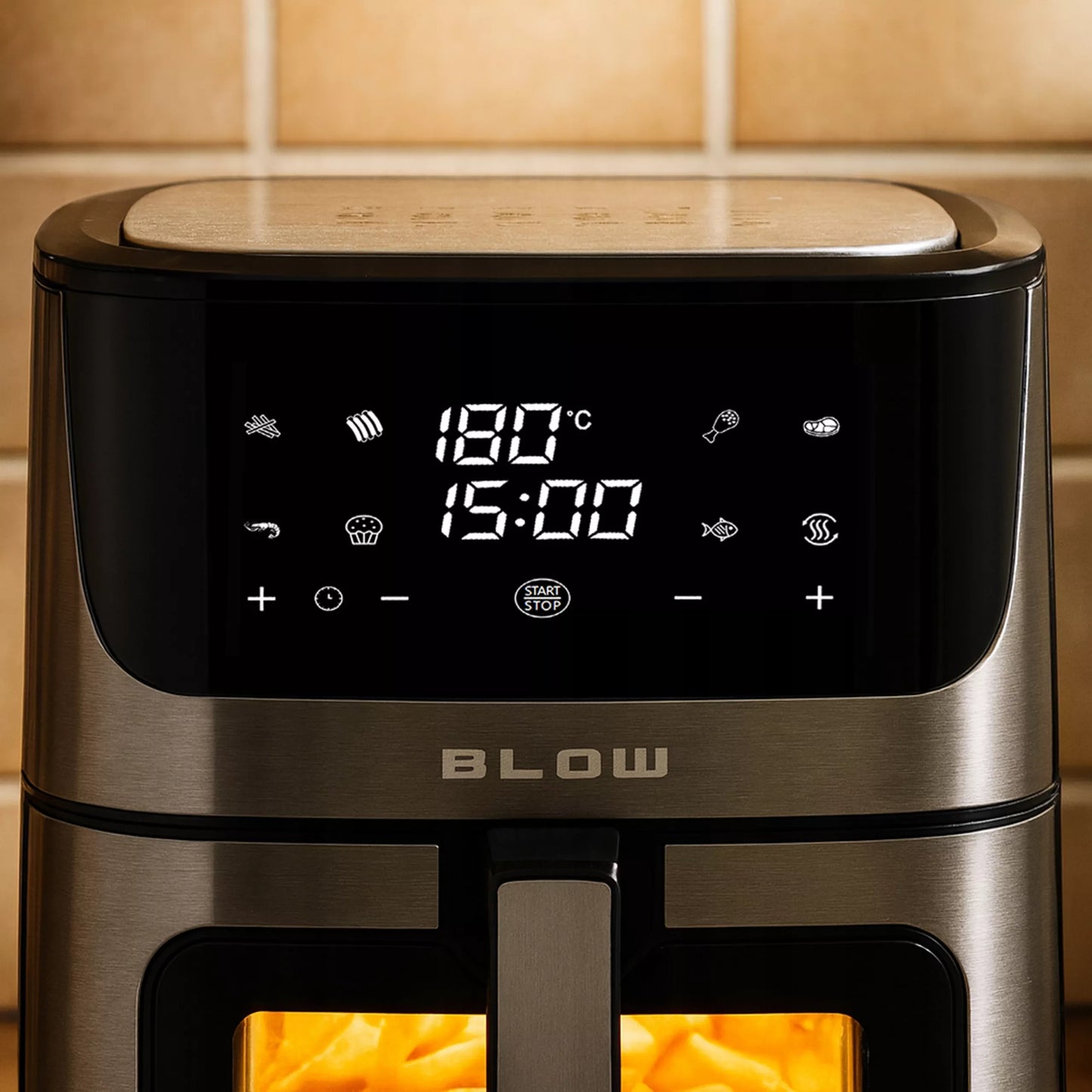 Didelis oro gruzdintuvė (8 l) – be aliejaus, 2 kaitinimo elementai, 2500 W