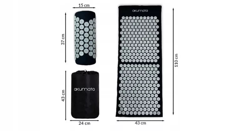 Akupresūros kilimėlis su pagalve, rinkinys, XXL