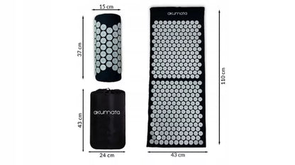 Akupresūros kilimėlis su pagalve, rinkinys, XXL