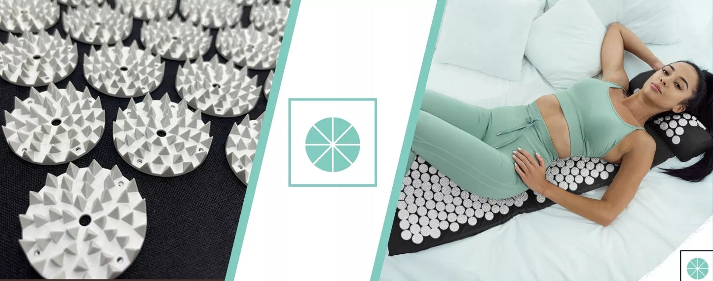 Akupresūros kilimėlis su pagalve, rinkinys, XXL