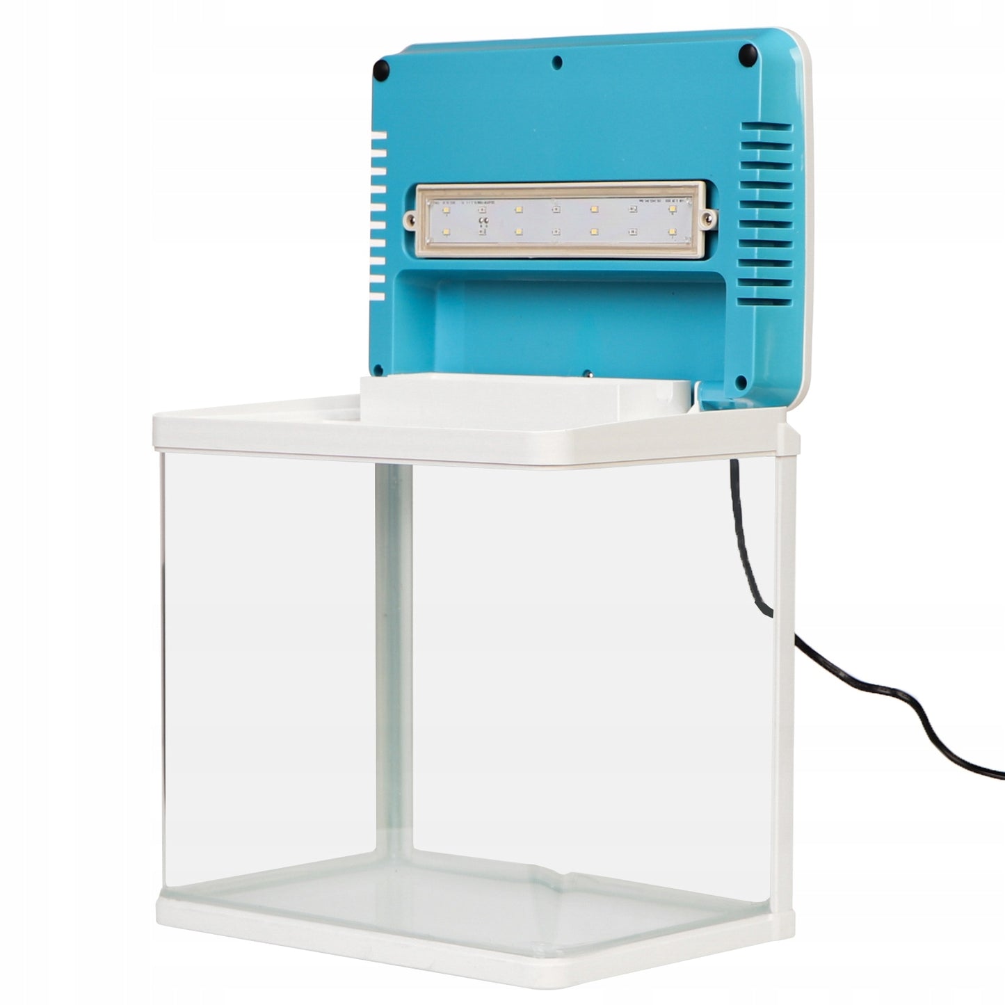 AKVARIUMAS 14L BALTAS SU LED FILTRU TYLIU, MODERNUS VAIKAMS IR BIURUI