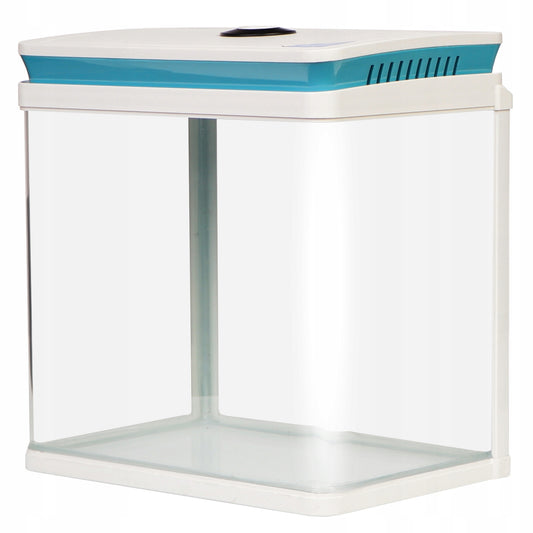 AKVARIUMAS 14L BALTAS SU LED FILTRU TYLIU, MODERNUS VAIKAMS IR BIURUI