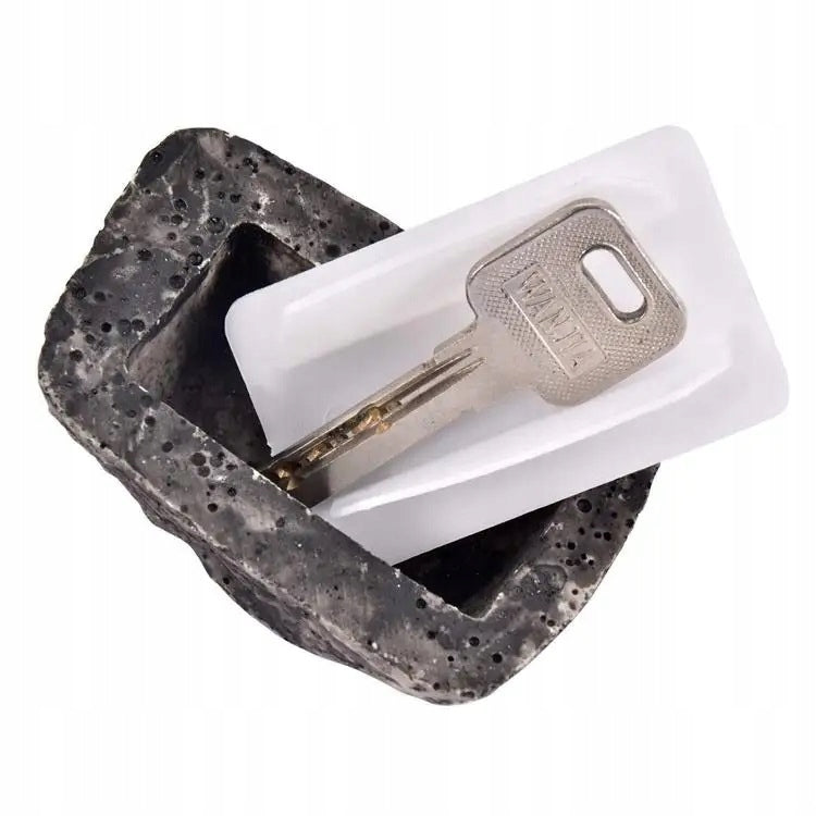 Akmens imitacija raktų slėptuvei, paslėptas raktų seifas, paslėptas akmuo