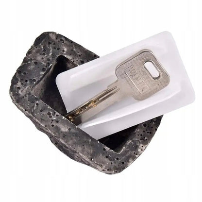 Akmens imitacija raktų slėptuvei, paslėptas raktų seifas, paslėptas akmuo