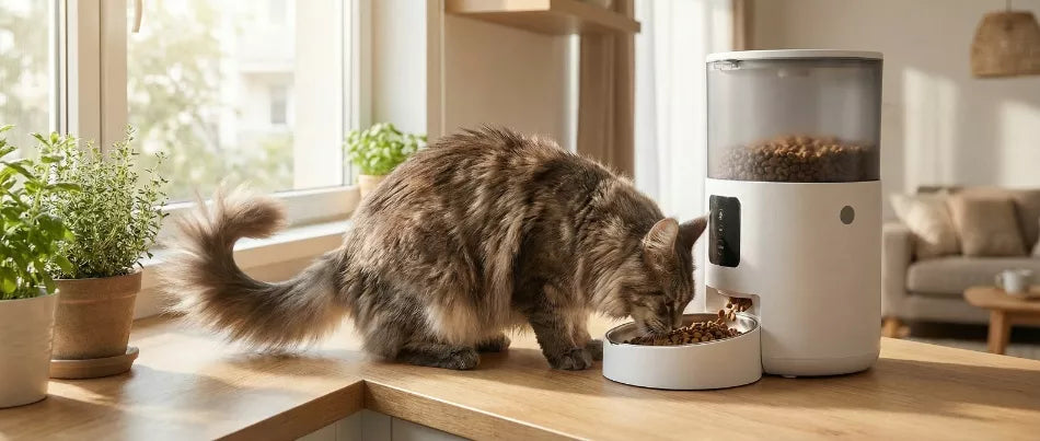 AUTOMATINIS KATĖS IR ŠUNS MAISTO DOZATORIUS, 3L MAITINIMO DOZATORIUS - WIFI