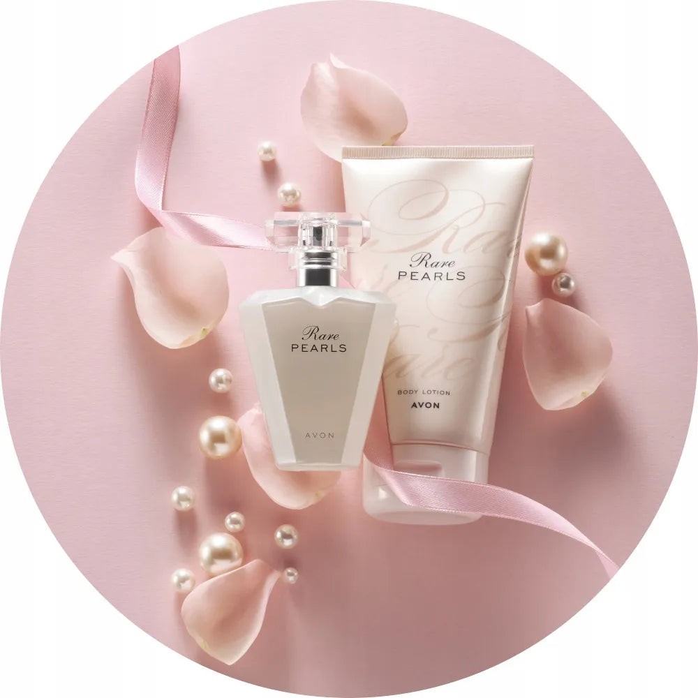AVON RARE PEARLS moteriškas rinkinys: parfumuotas vanduo 50 ml ir kūno losjonas 125 ml