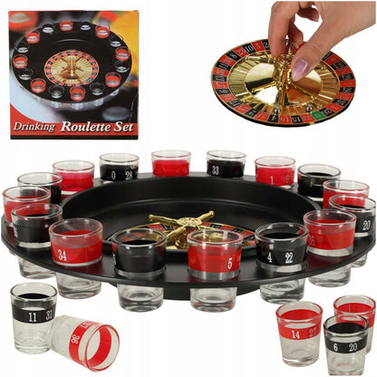 Alkoholinis ŽAIDIMAS Taurelės 16vnt Dovana GIMTADIENIUI Ruletės rinkinys VAKARĖLIUI