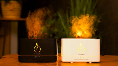Aromatly Liepsnos efekto oro drėkintuvas, aromatizatorius, židinys, aromaterapija