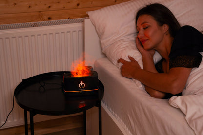 Aromatly Liepsnos efekto oro drėkintuvas, aromatizatorius, židinys, aromaterapija