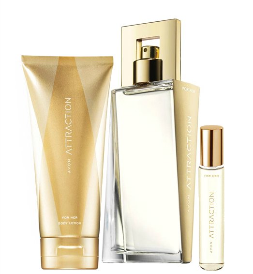 Avon Attraction rinkinys jai: kvepalai 50 ml + losjonas 125 ml + mini kvepalai 10 ml
