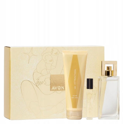 Avon Attraction rinkinys jai: kvepalai 50 ml + losjonas 125 ml + mini kvepalai 10 ml
