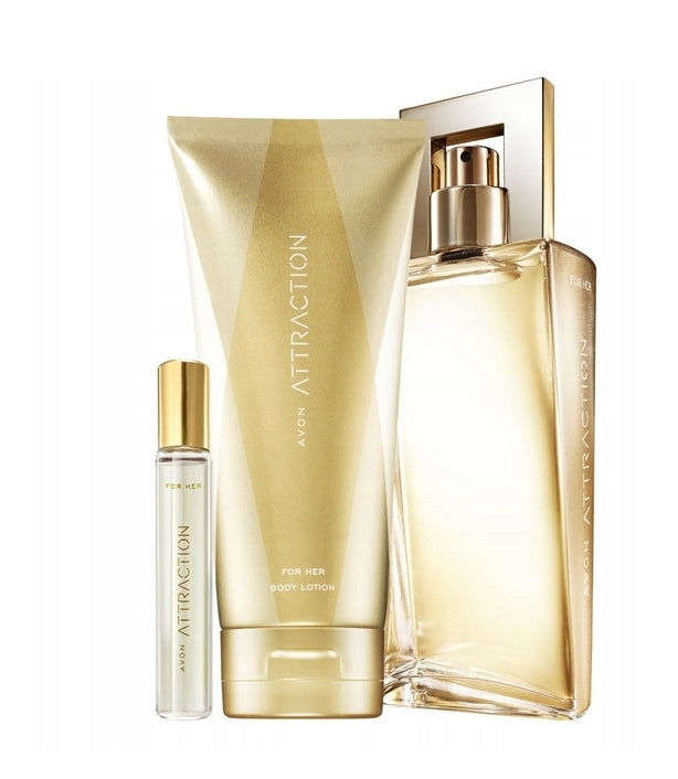 Avon Attraction rinkinys jai: kvepalai 50 ml + losjonas 125 ml + mini kvepalai 10 ml