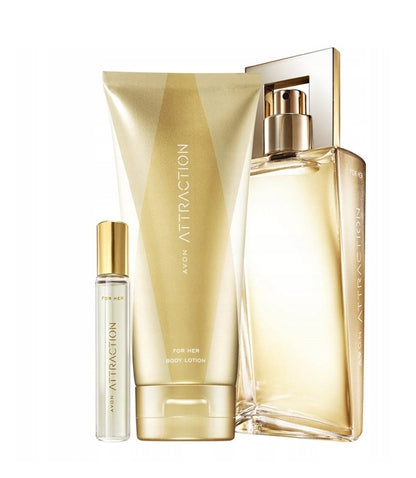 Avon Attraction rinkinys jai: kvepalai 50 ml + losjonas 125 ml + mini kvepalai 10 ml