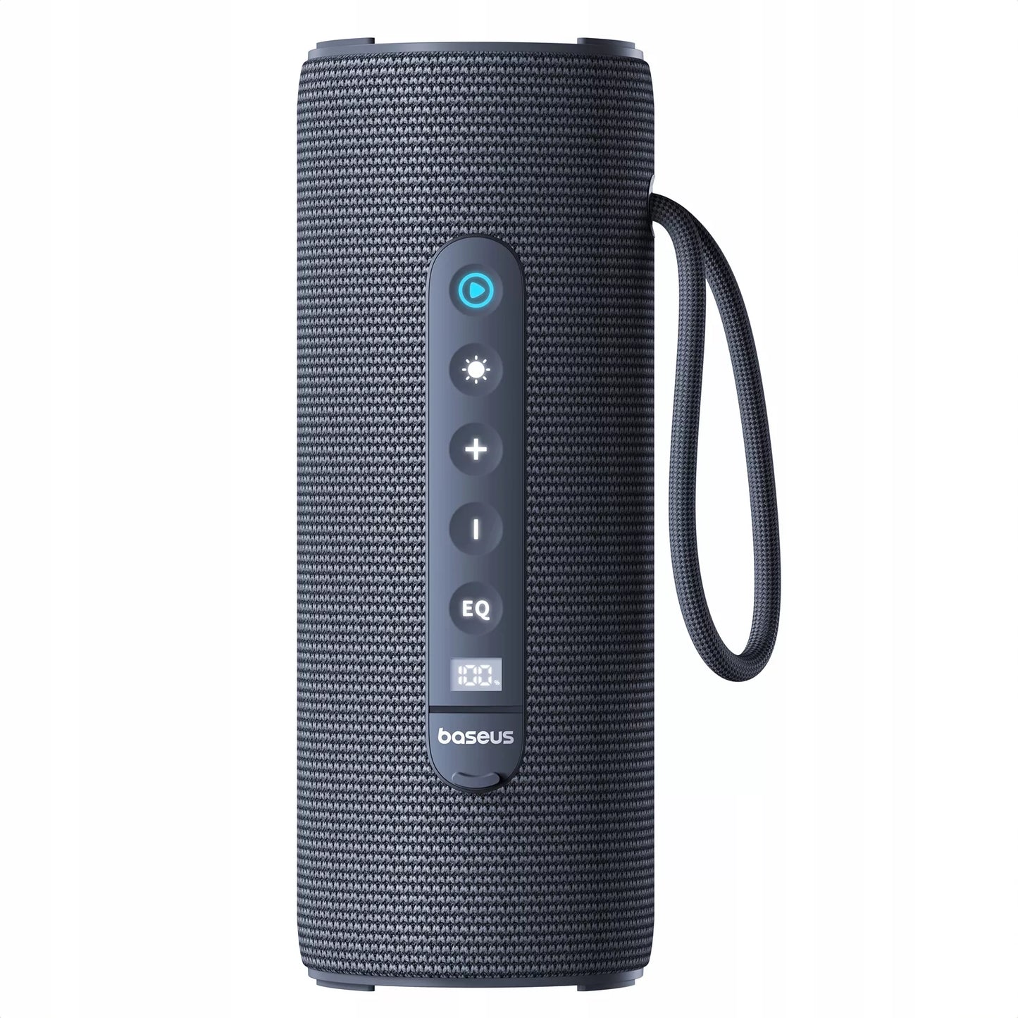 BASEUS NEŠIOJAMAS BELAIDIS BLUETOOTH 5.3 GARSIAKALBIS, GALINGAS, SU LED, IPX5