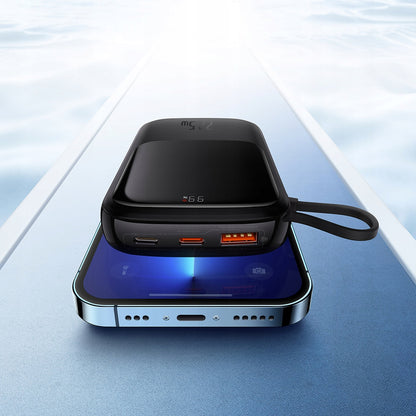 BASEUS Išorinė baterija 10000mAh 22.5W + USB-C laidas QC greitas įkrovimas galingas