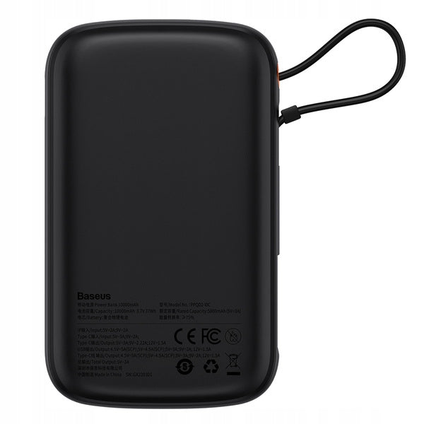 BASEUS Išorinė baterija 10000mAh 22.5W + USB-C laidas QC greitas įkrovimas galingas