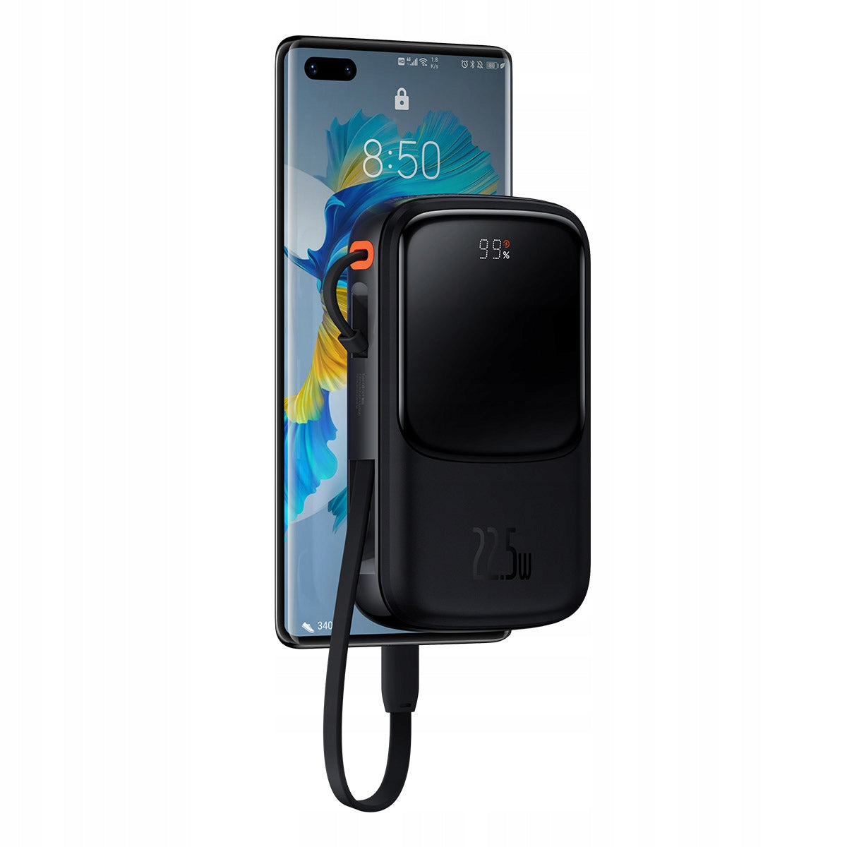 BASEUS Išorinė baterija 10000mAh 22.5W + USB-C laidas QC greitas įkrovimas galingas