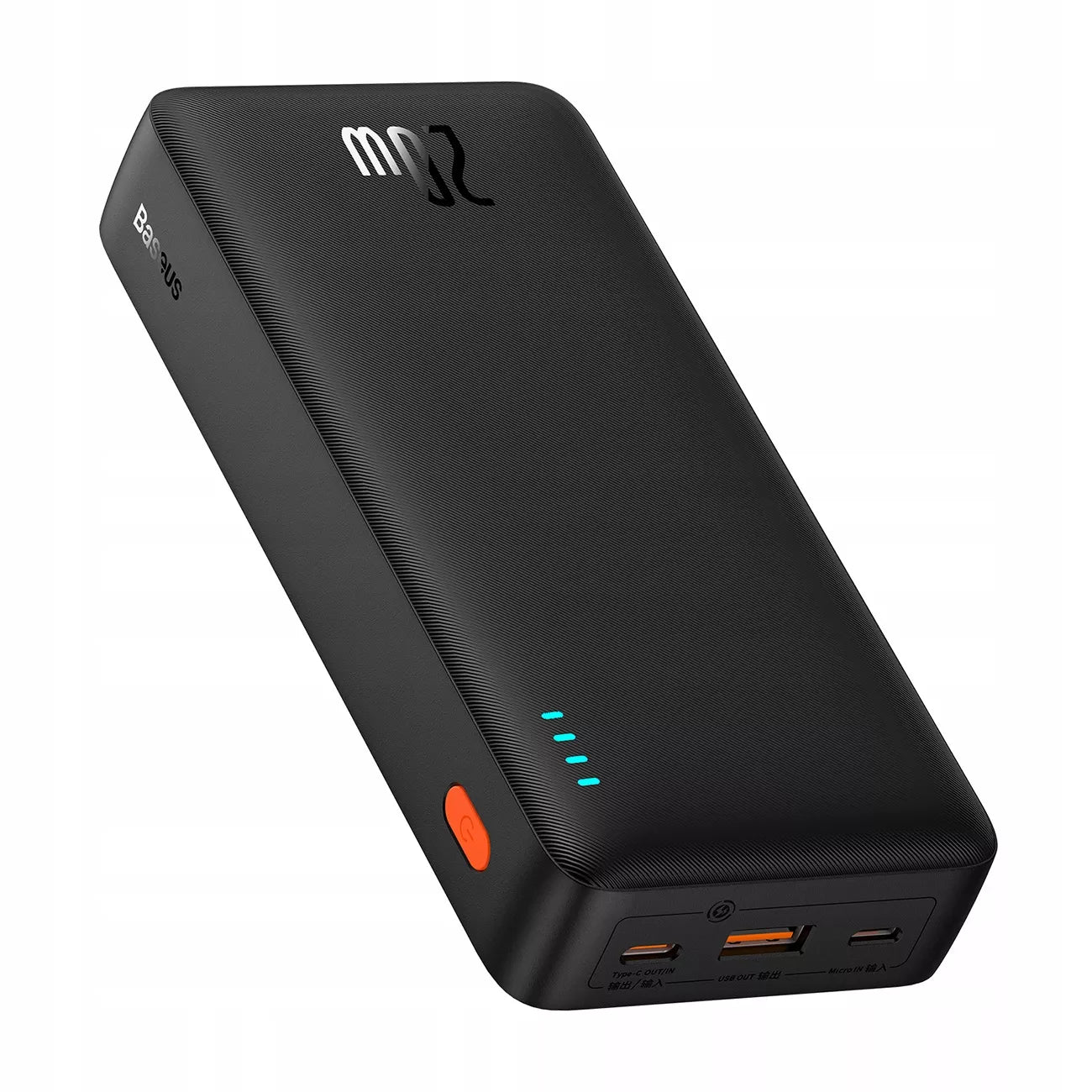 20 000 mAh 20 W išorinė baterija su greituoju įkrovimu, USB-C ir USB-A, su kabeliu