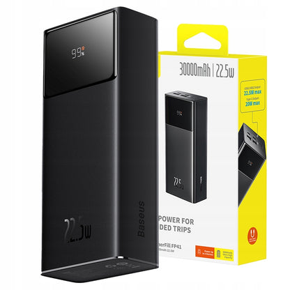 BASEUS POWER BANK Galingas Greitas Talpus 30000mAh USB-C PD 22.5W Saugus