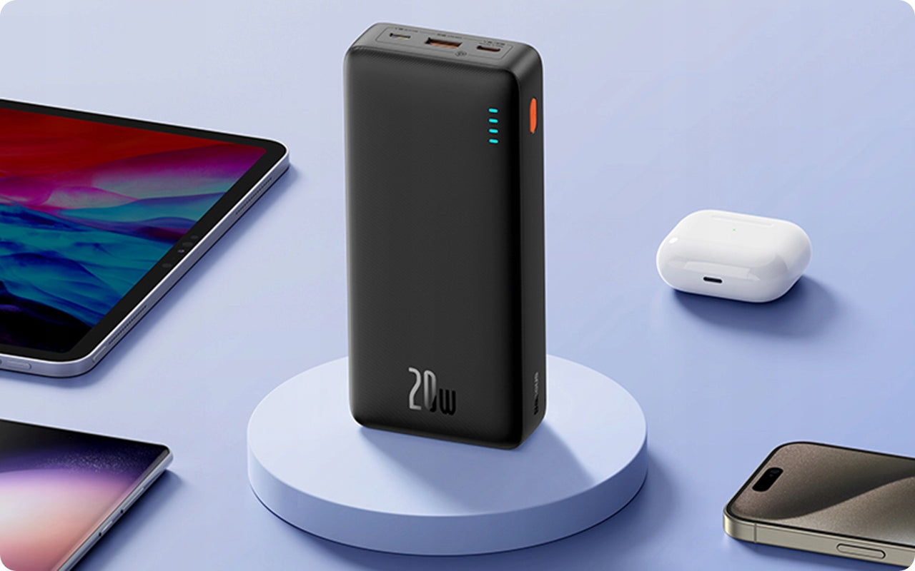 BASEUS Powerbank su greitu įkrovimu 20000mAh 20W USB-C USB-A su kabeliu